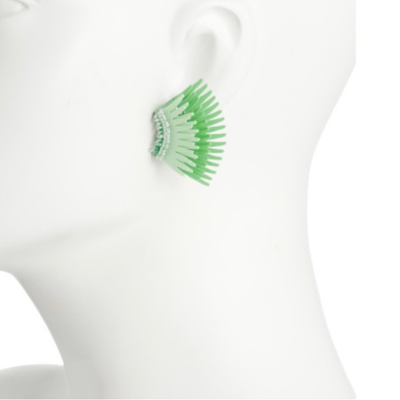 Mignonne Gavigan Mini Madeline Green Earrings NWT - Picture 3 of 4